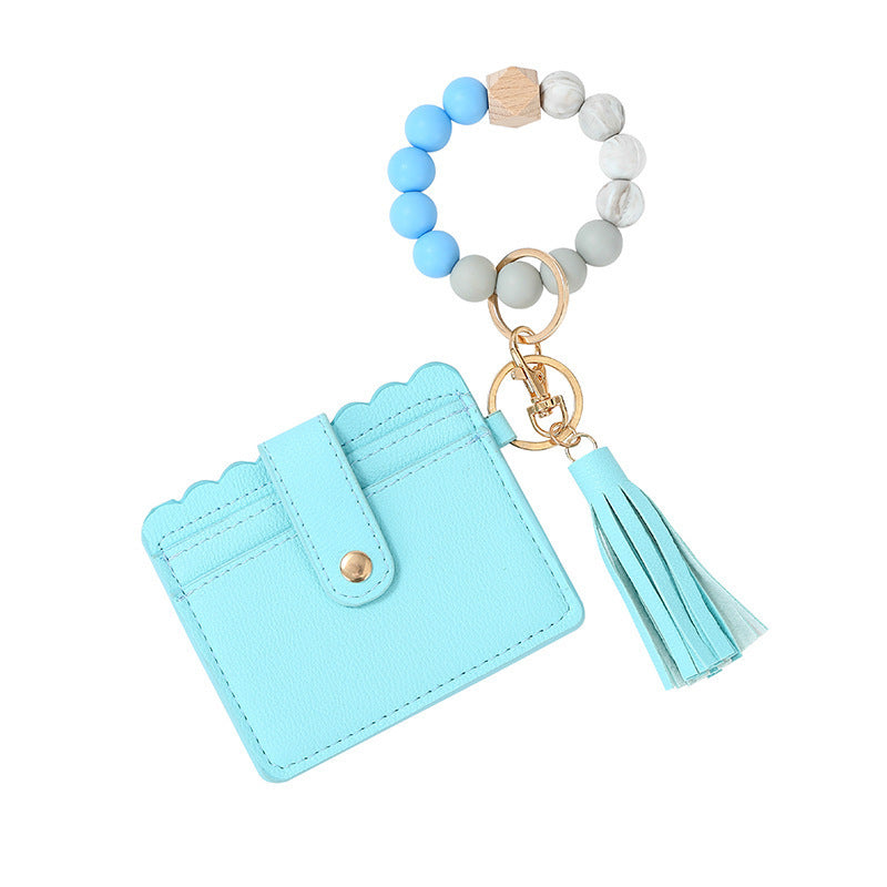 Beads Tassel Bracelet Keychain
