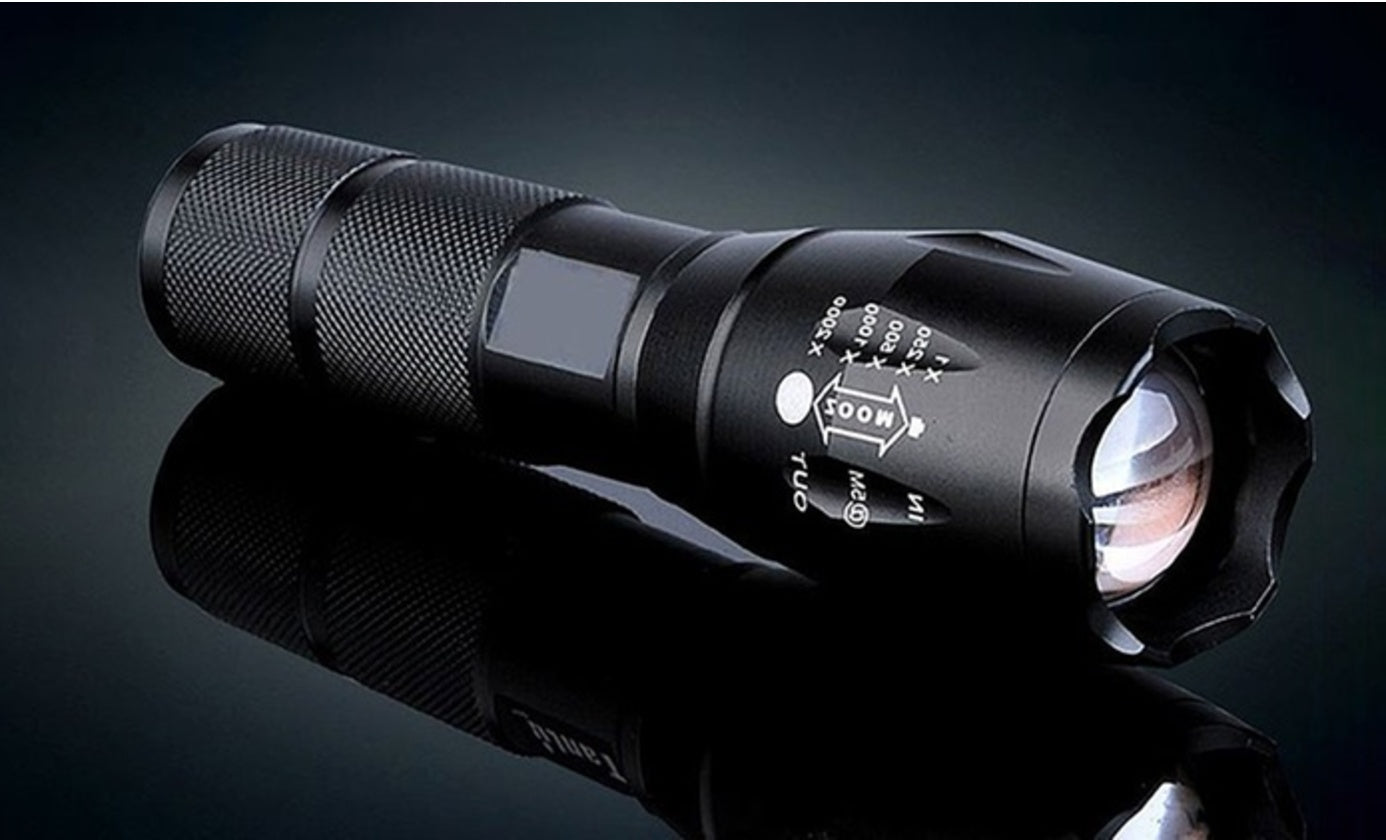 Portable LED Zoom Flashlight