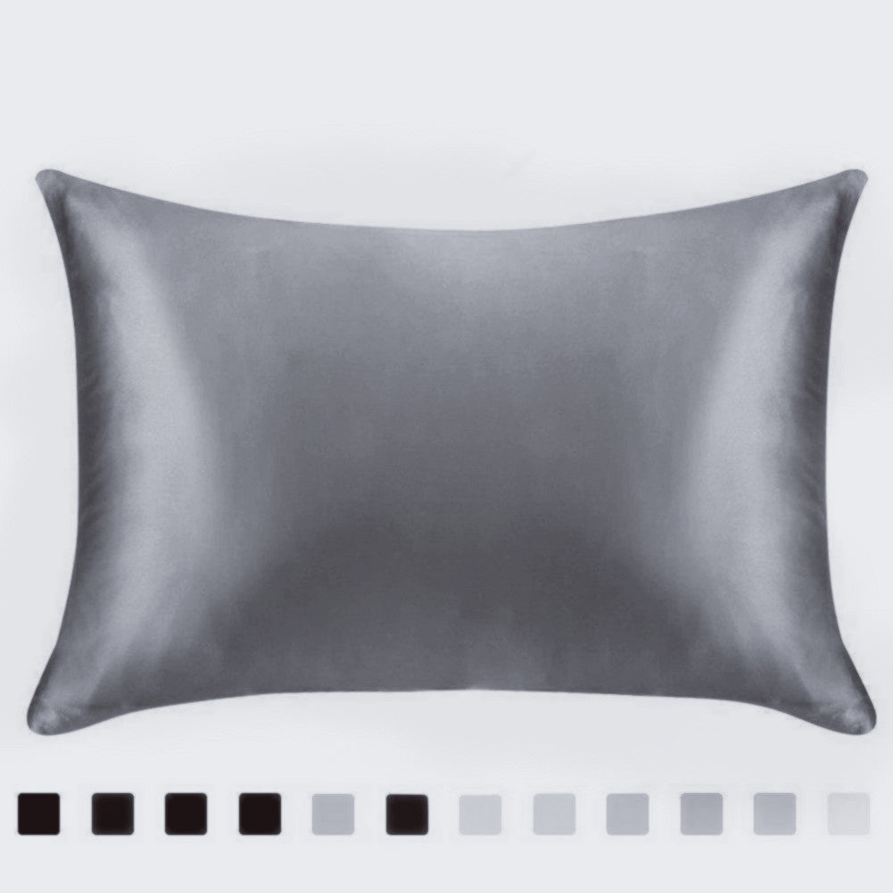 Solid Color Silk Single Pillowcase