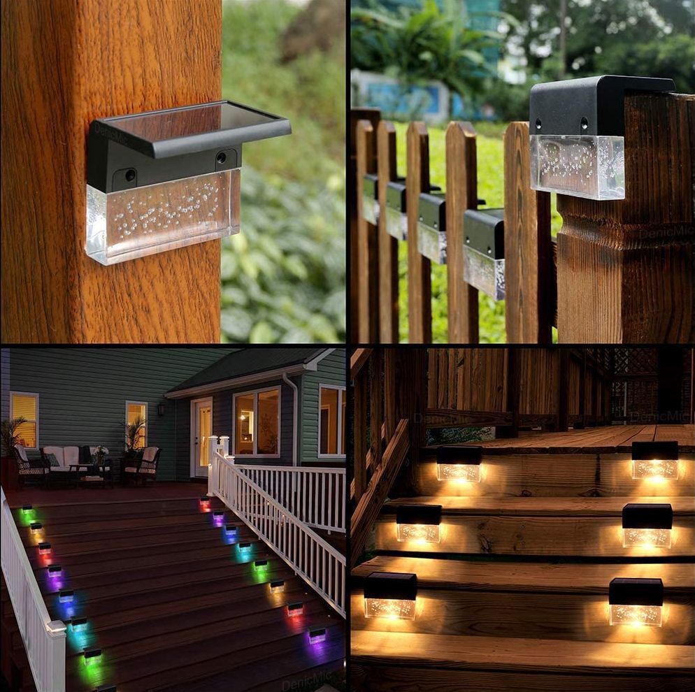 Waterproof RGB LED Solar Light Step Wall Light