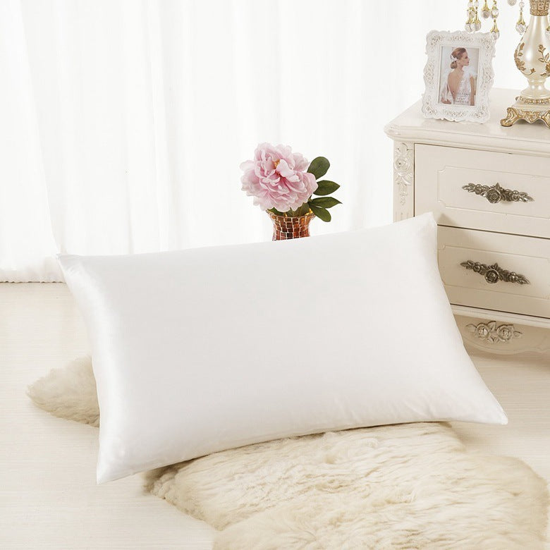 Solid Color Silk Single Pillowcase