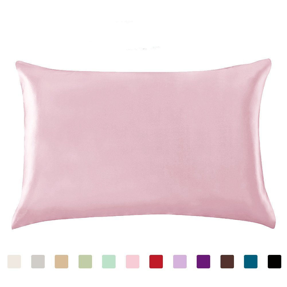 Solid Color Silk Single Pillowcase