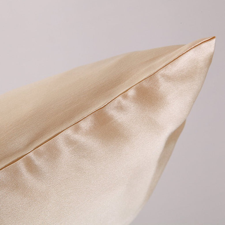 Solid Color Silk Single Pillowcase