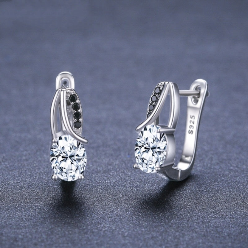 Zircon Rhinestone Stud Earrings