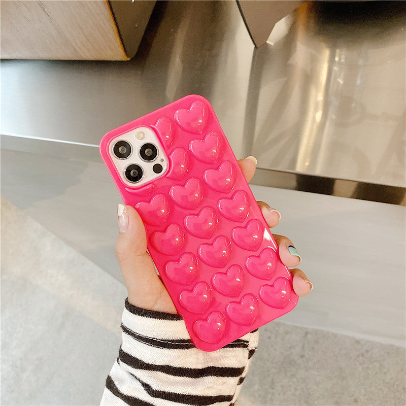 Heart Design Silicone Protective Case For iPhone