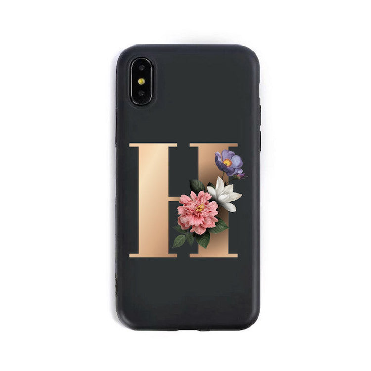 26 English Alphabet Silicone Phone Case For iPhone