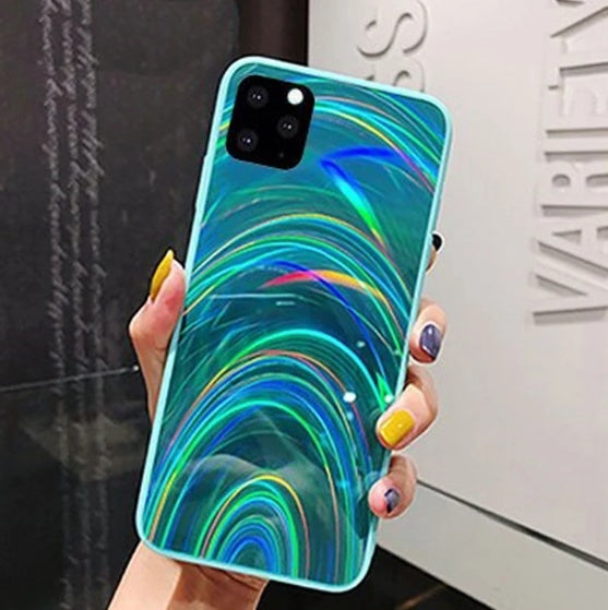 Rainbow Mirror Soft Edge Phone Case For iPhone