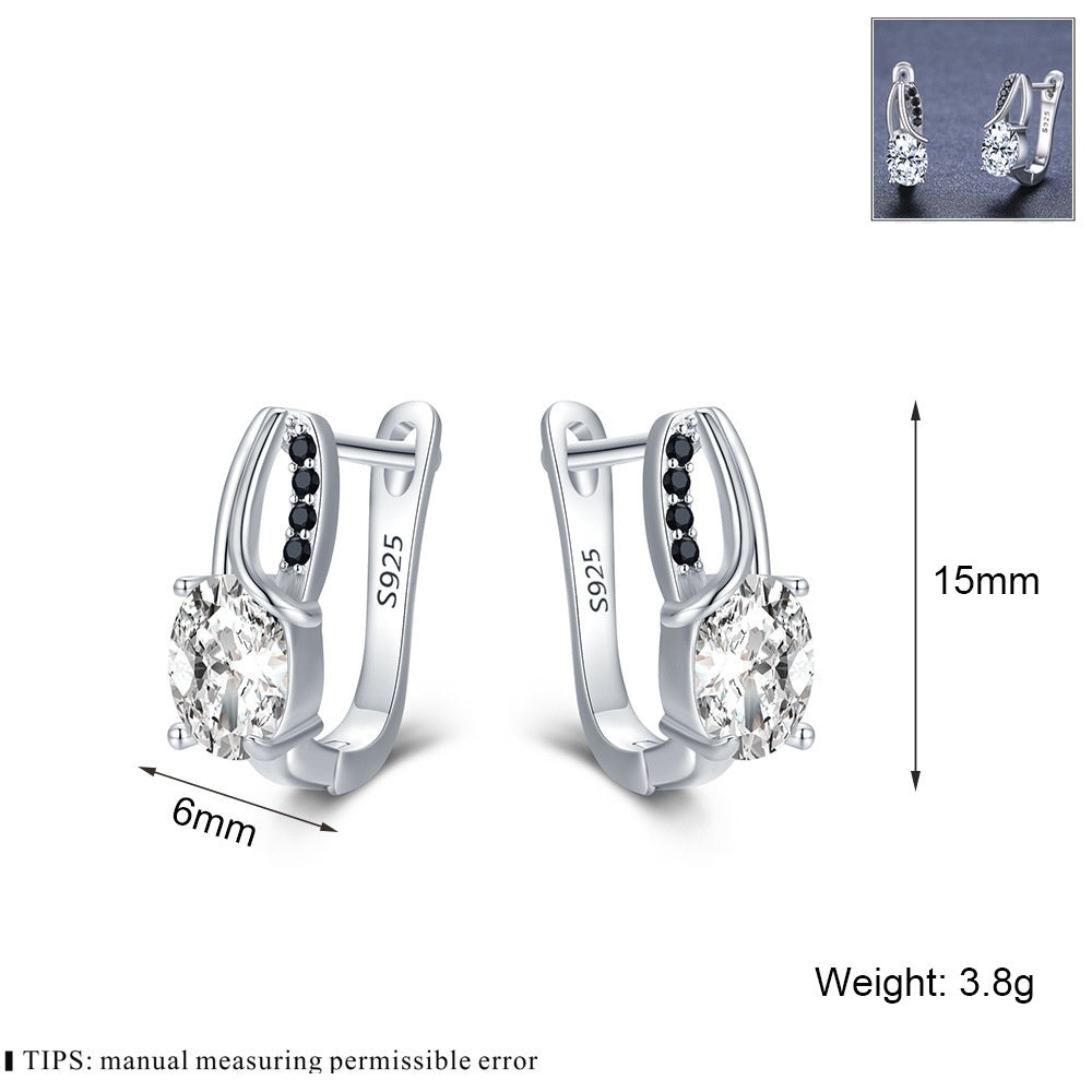 Zircon Rhinestone Stud Earrings
