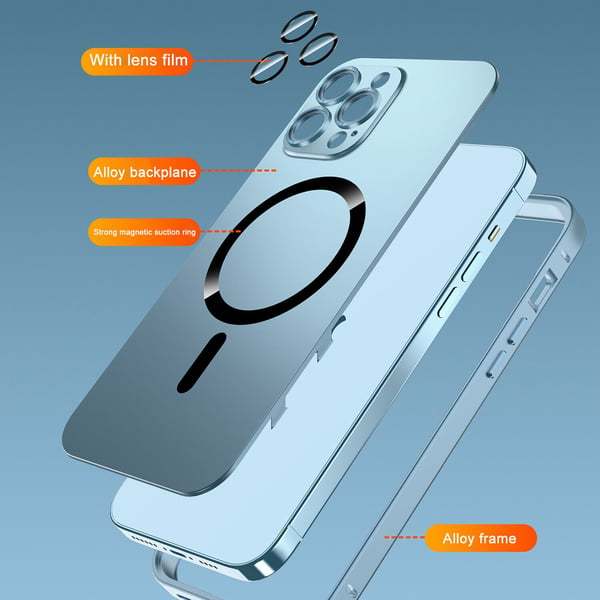Aluminum Alloy Frame Lens Glass Protection Case Phone Case For iPhone