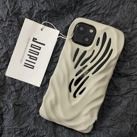 Soft Rubber Wind Hollowed Out Phone Case For iPhone