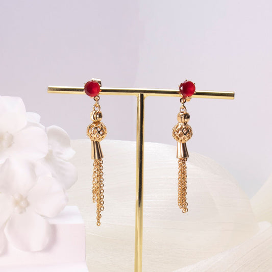 Gold-plated Tassel Earrings