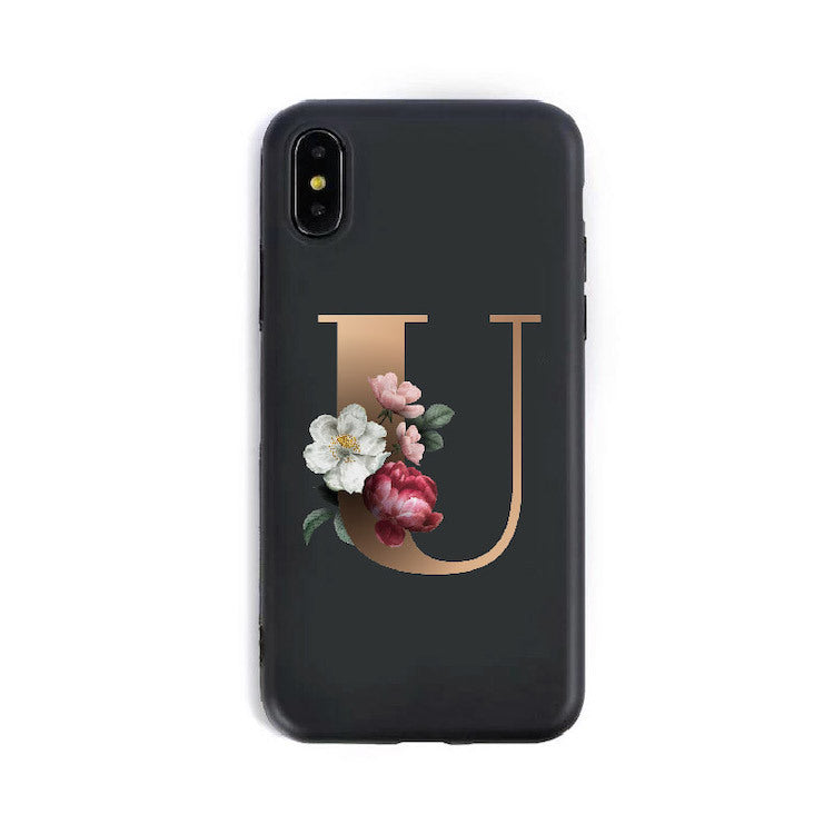 26 English Alphabet Silicone Phone Case For iPhone