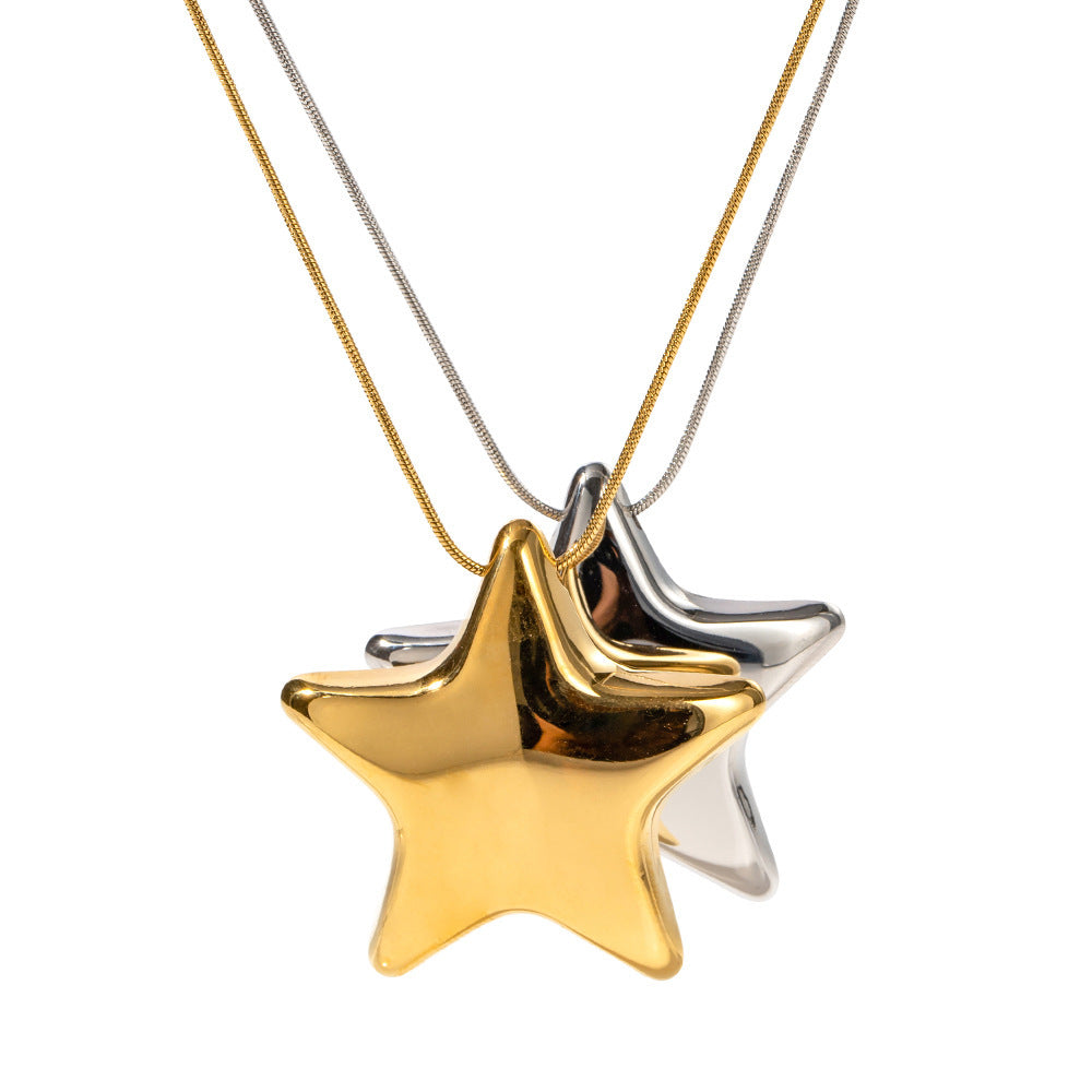 18K Gold-plated Necklace With Star Pendant