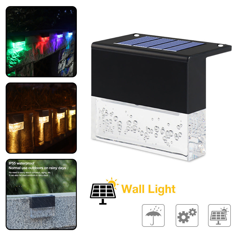 Waterproof RGB LED Solar Light Step Wall Light