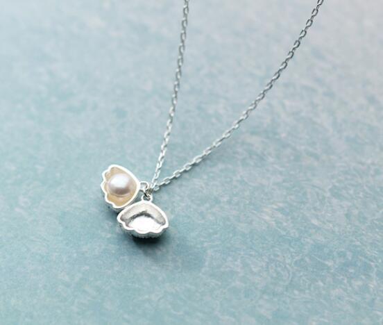 S925 Silver Shell Necklace For Women