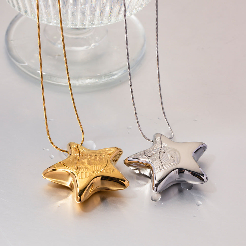 18K Gold-plated Necklace With Star Pendant