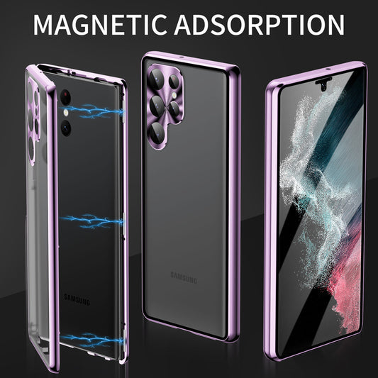 Peep-proof Magnetic Screen Cover Phone Case For Samsung Galaxy