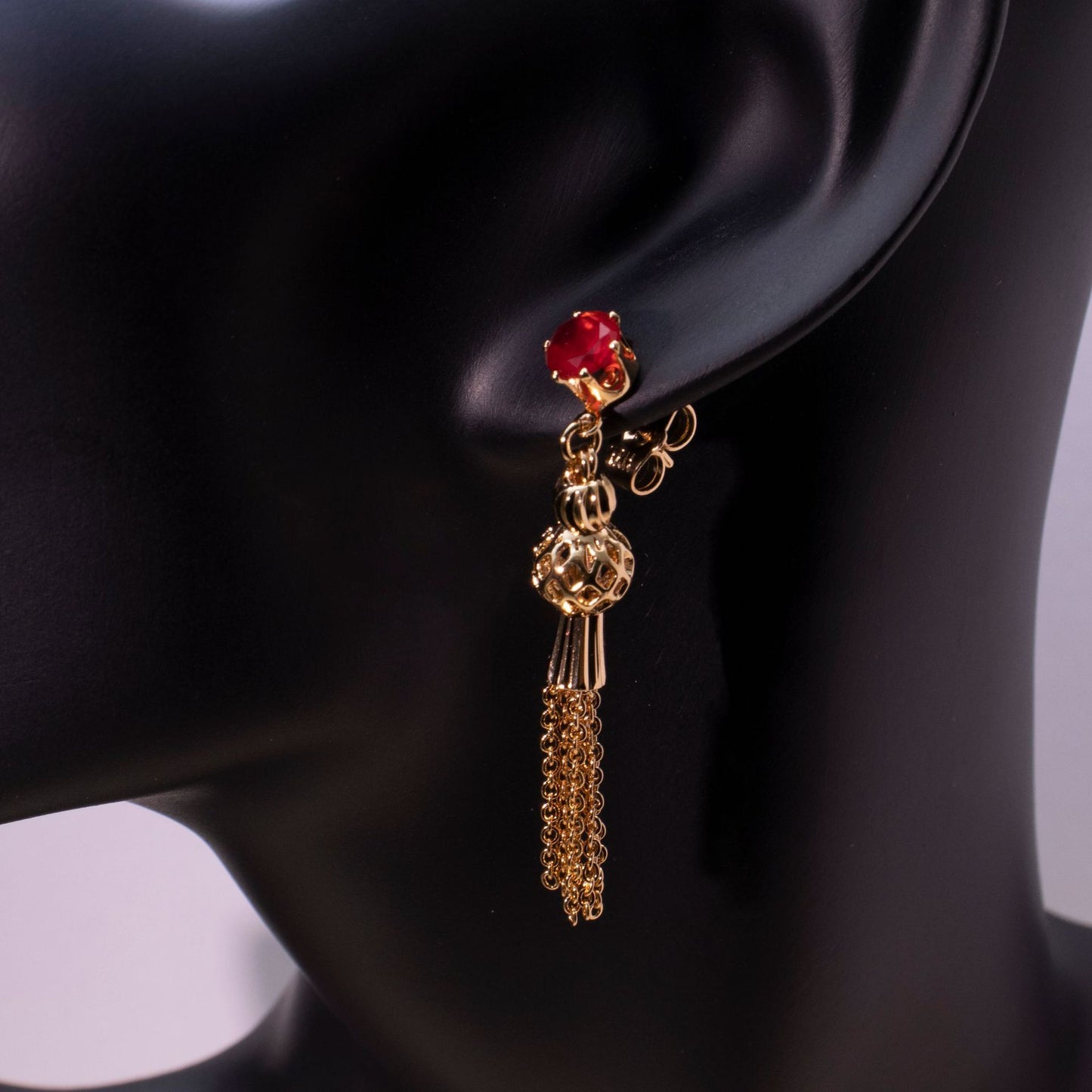 Gold-plated Tassel Earrings