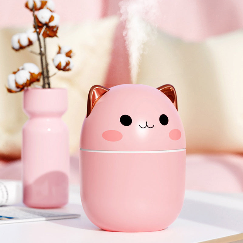 Cartoon Cat Design Aromatherapy Humidifier With Ambient Light