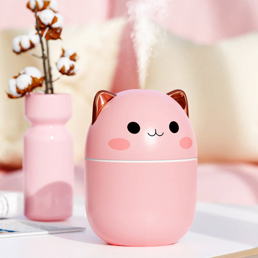 Cartoon Cat Design Aromatherapy Humidifier With Ambient Light