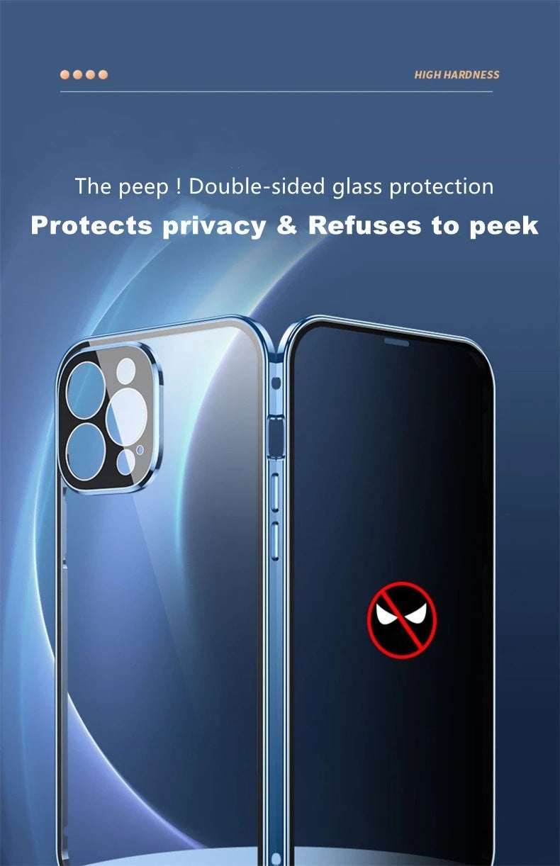 Anti-peek Privacy Magneto Mobile Phone Protection Case For iPhone