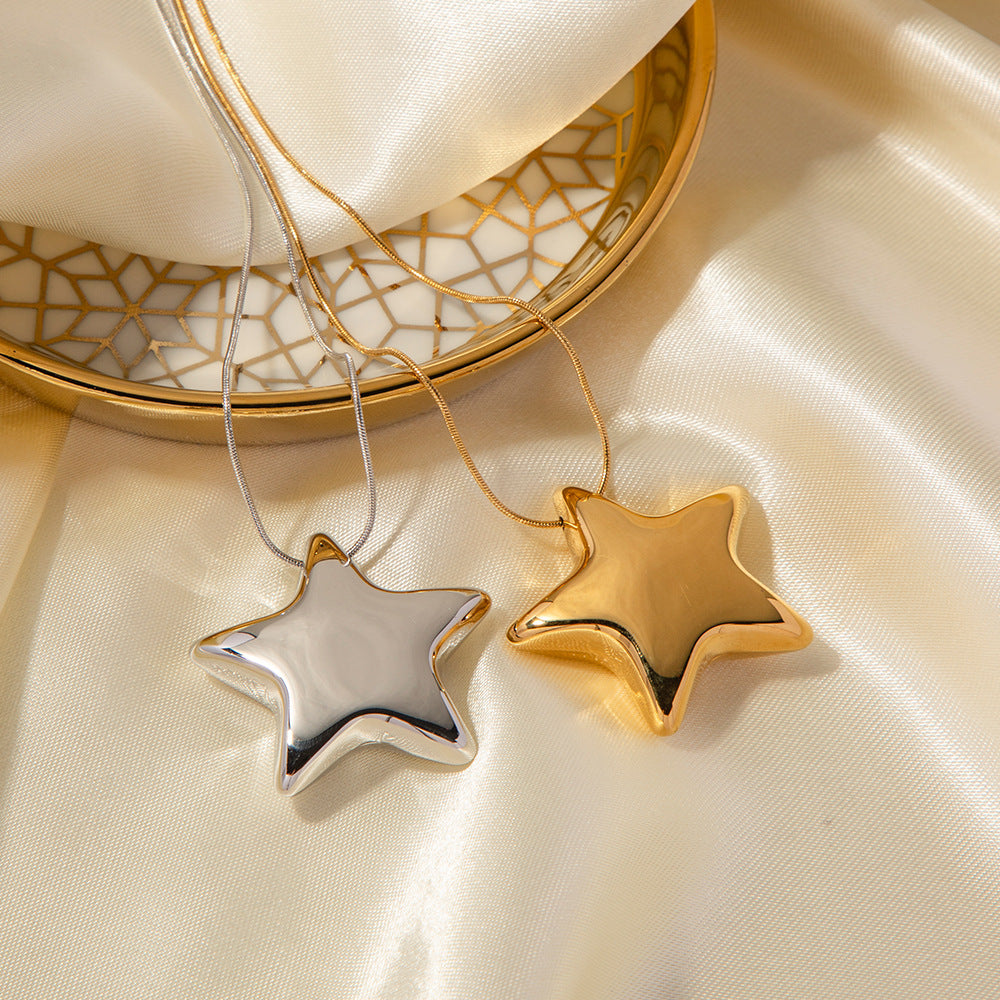 18K Gold-plated Necklace With Star Pendant