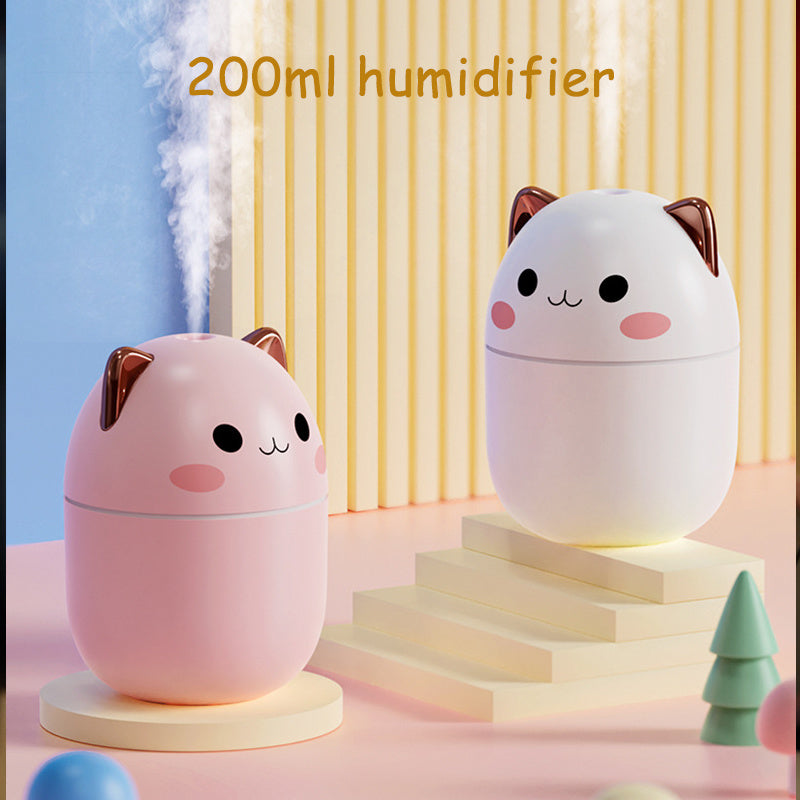 Cartoon Cat Design Aromatherapy Humidifier With Ambient Light
