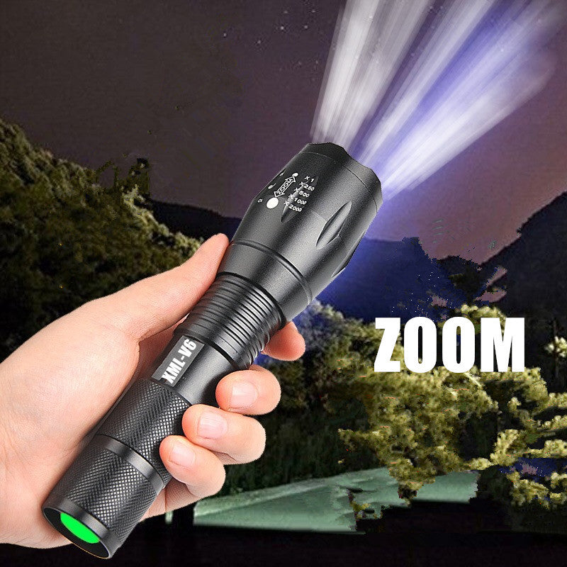 Portable LED Zoom Flashlight