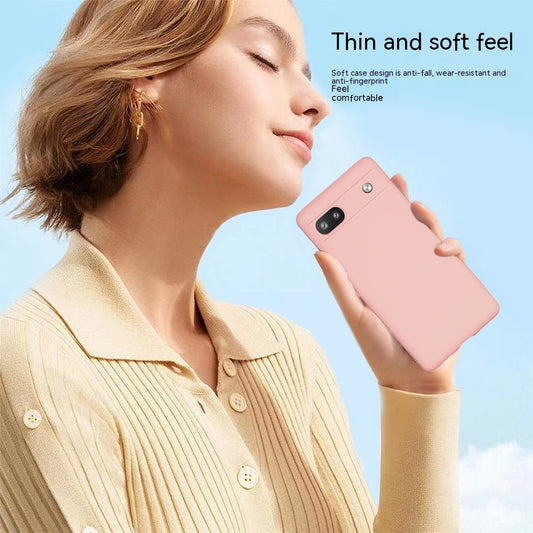 Solid Color Silicone Protective Phone Case For Google Pixel