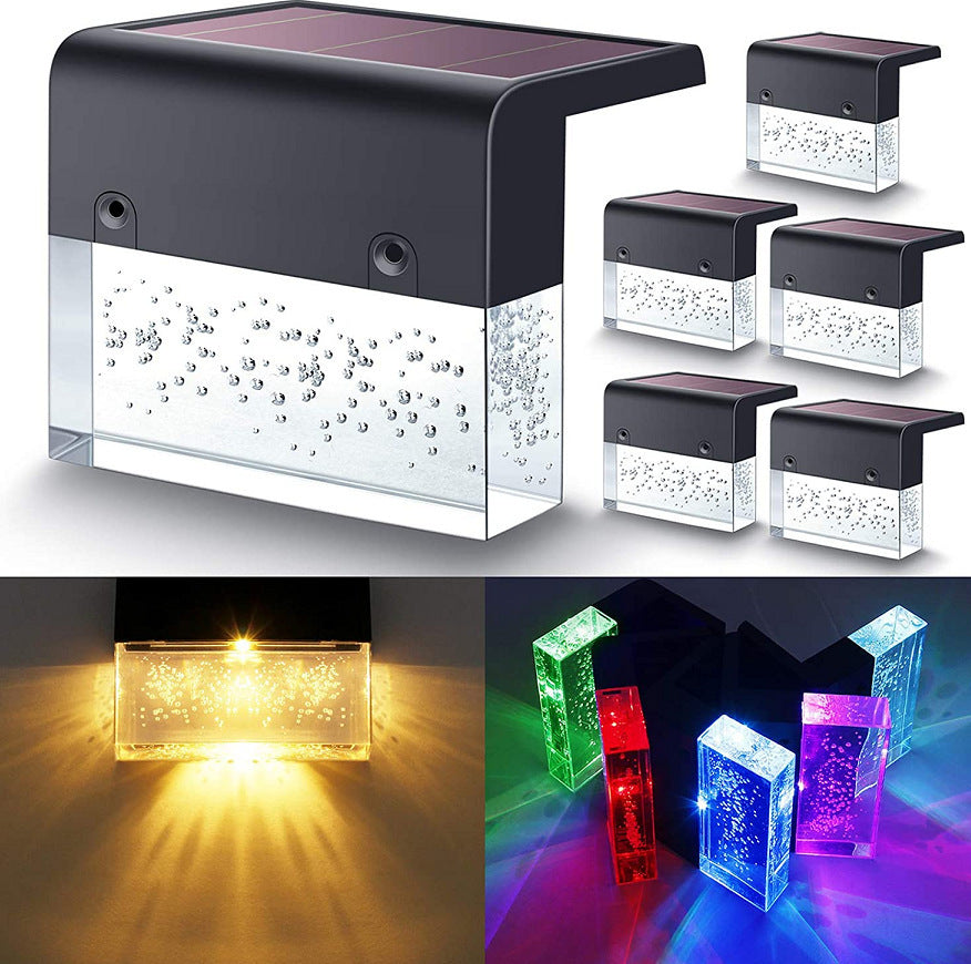 Waterproof RGB LED Solar Light Step Wall Light