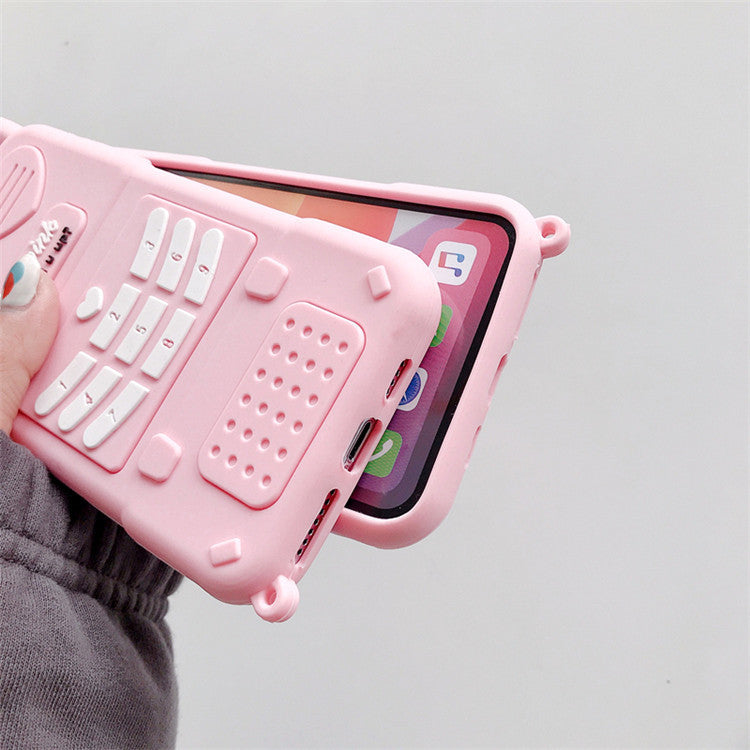 Pink Phone Soft Shell Smartphone Case For iPhone