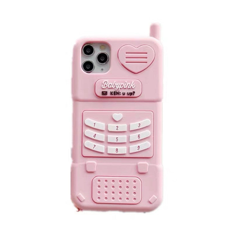 Pink Phone Soft Shell Smartphone Case For iPhone