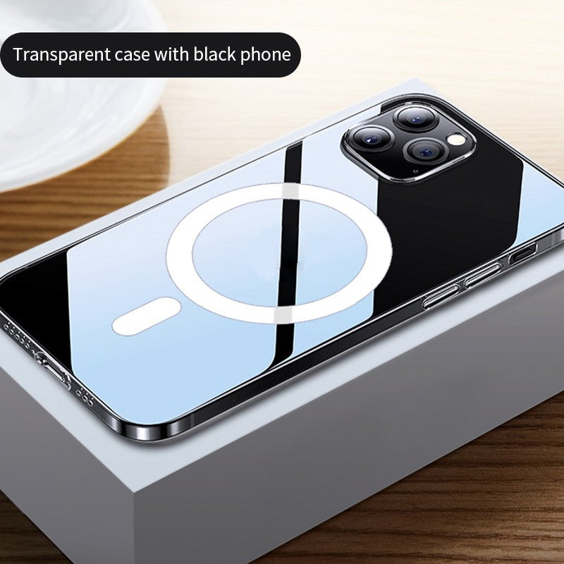 iPhone Magnetic Anti-drop Transparent Protective Phone Case