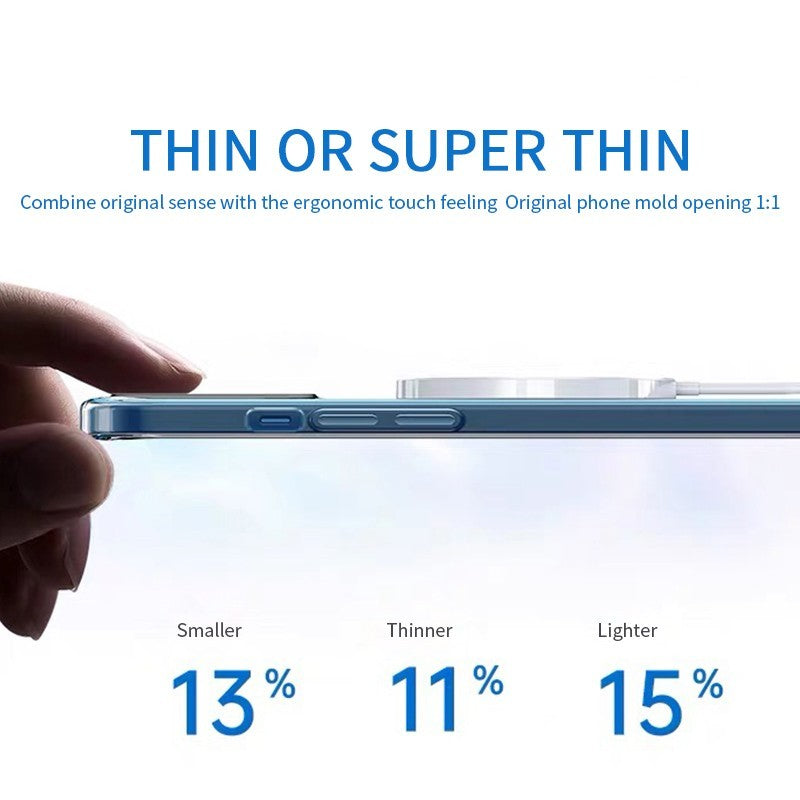 iPhone Magnetic Anti-drop Transparent Protective Phone Case