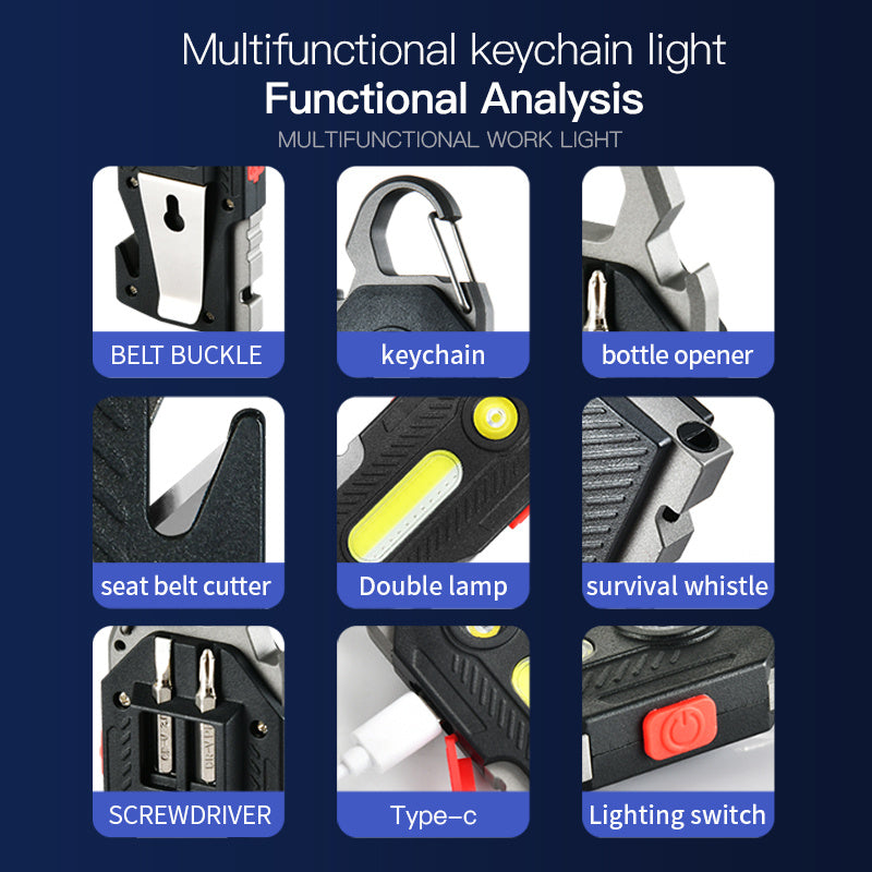Multifunctional Emergency Light Keychain