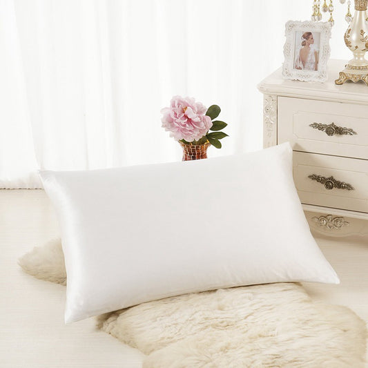 Solid Color Silk Single Pillowcase