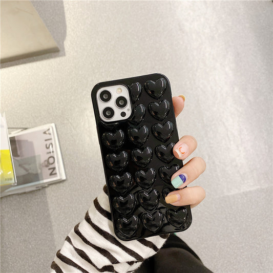 Heart Design Silicone Protective Case For iPhone