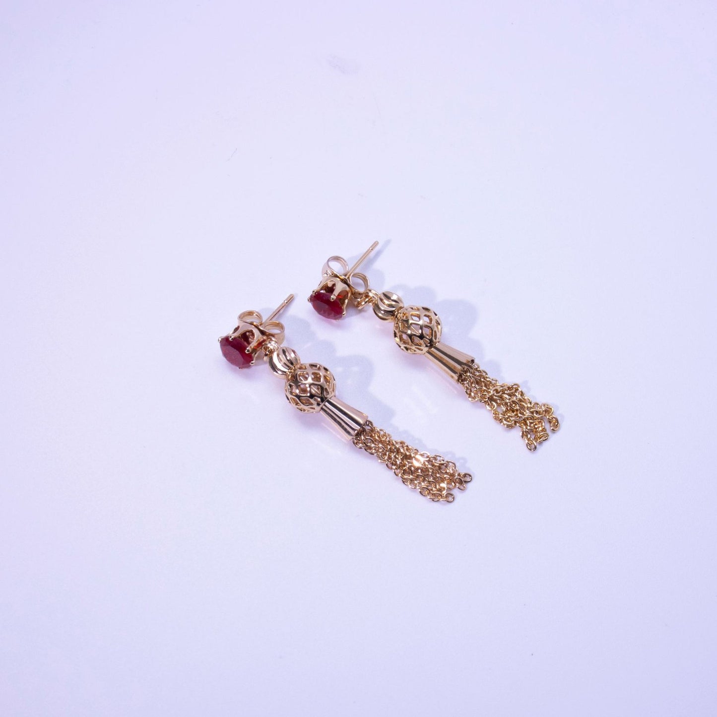 Gold-plated Tassel Earrings