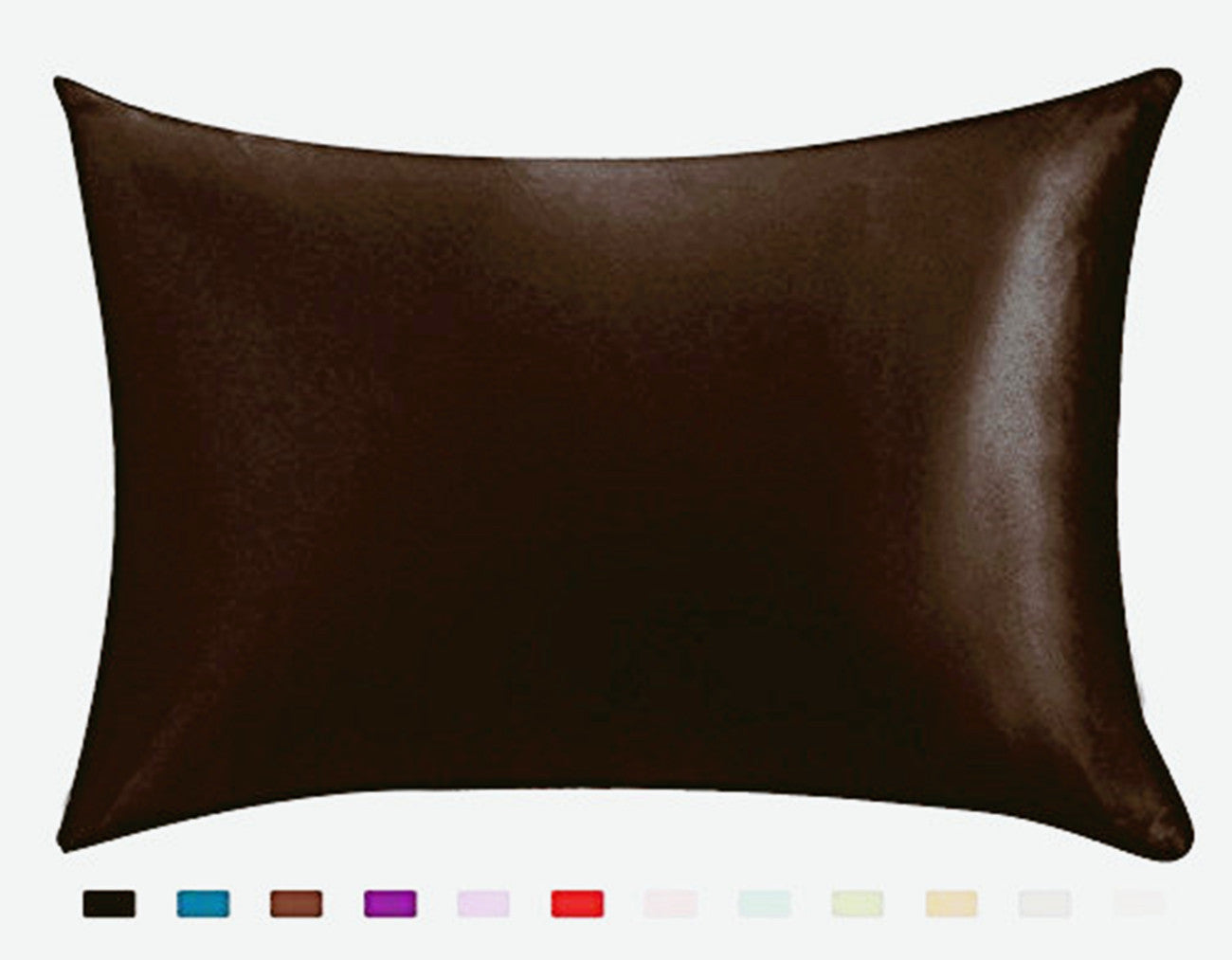 Solid Color Silk Single Pillowcase