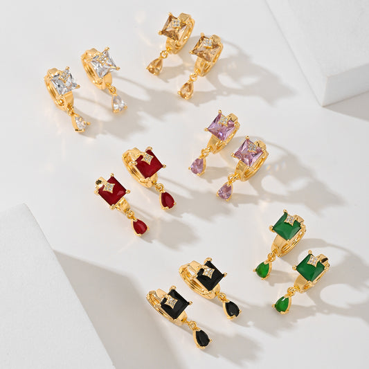 Fashion Gold-plated Droplet Earrings