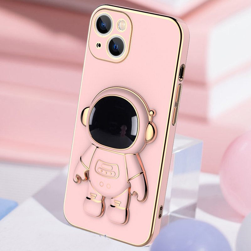3D Astronaut Smartphone Case With Anti-Drop Electroplating Bracket