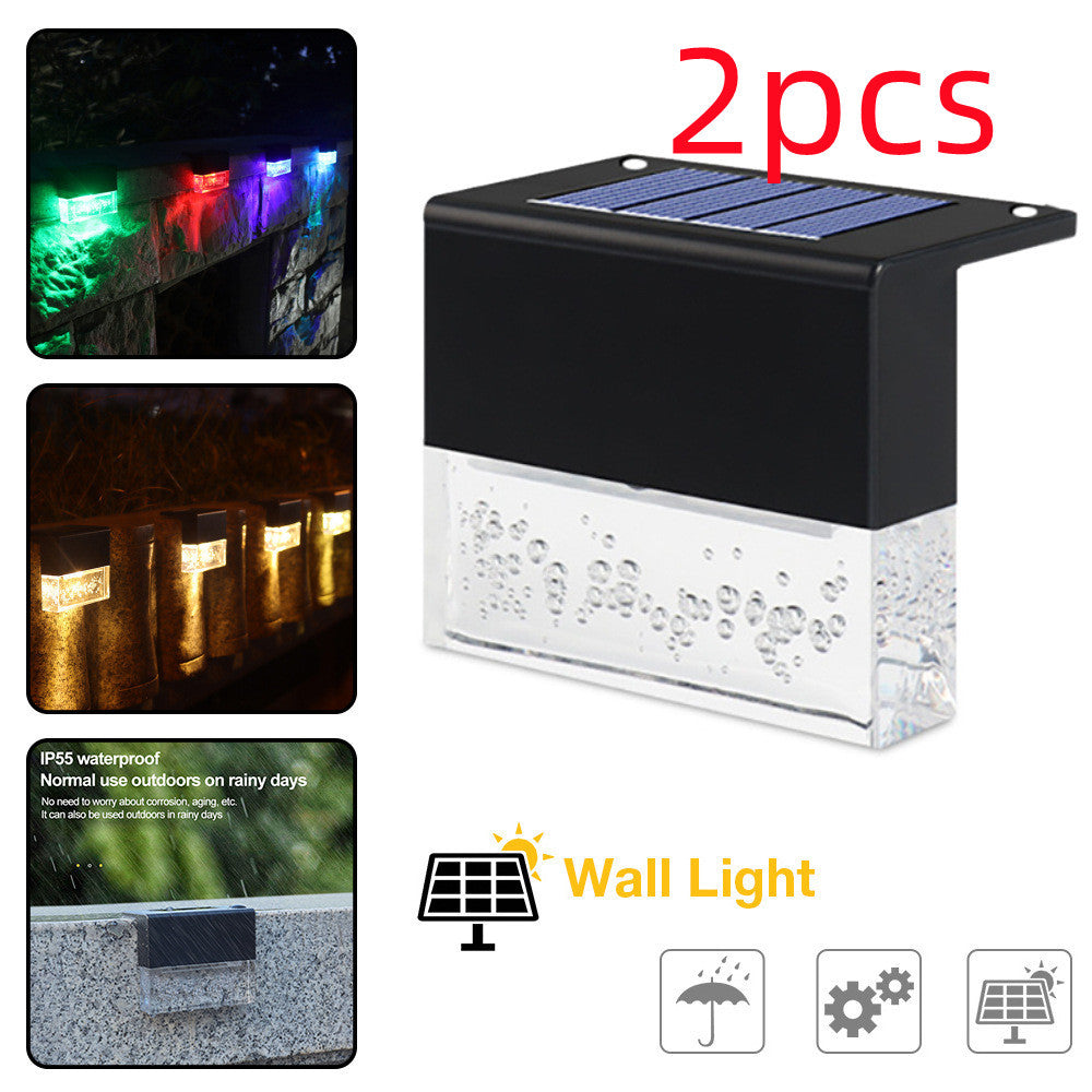 Waterproof RGB LED Solar Light Step Wall Light