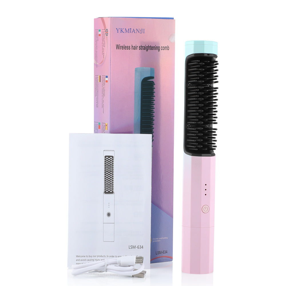 Straighten Dual-purpose Portable Wireless Electronic Hairbrush