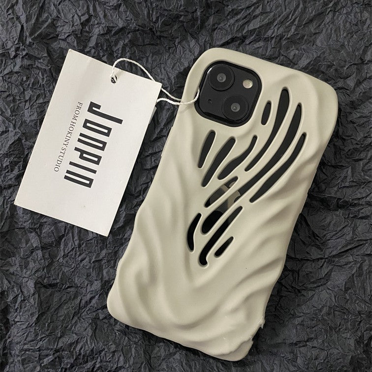 Soft Rubber Wind Hollowed Out Phone Case For iPhone