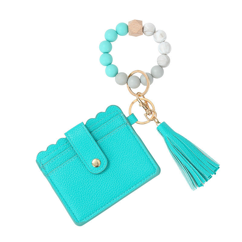 Beads Tassel Bracelet Keychain