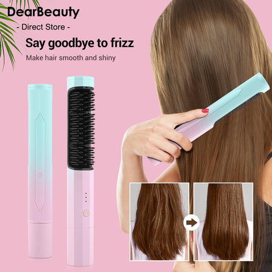 Straighten Dual-purpose Portable Wireless Electronic Hairbrush