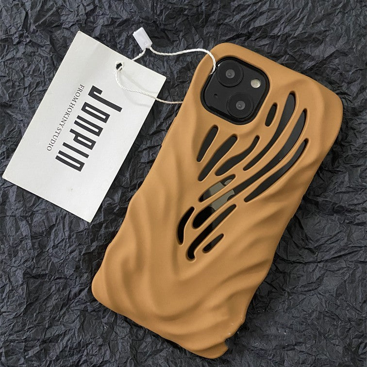 Soft Rubber Wind Hollowed Out Phone Case For iPhone