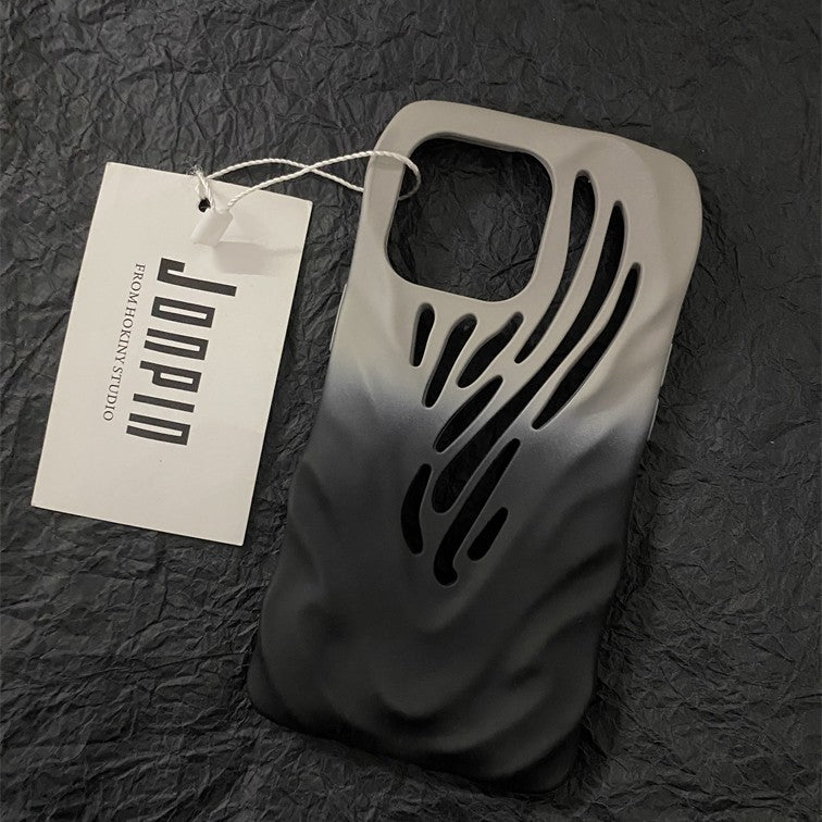 Soft Rubber Wind Hollowed Out Phone Case For iPhone