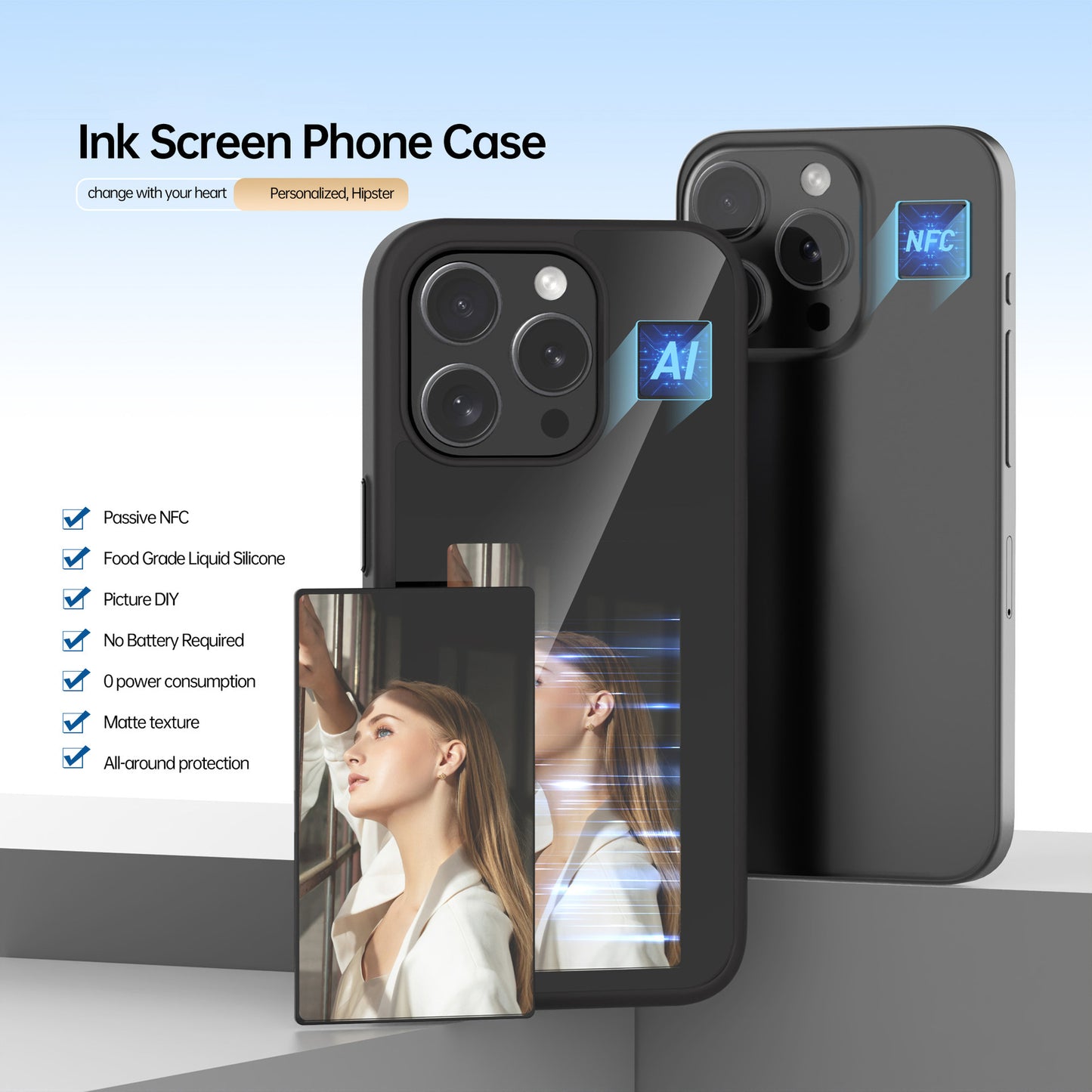 Ink Screen Smartphone Case For iPhone