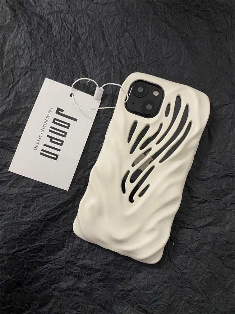 Soft Rubber Wind Hollowed Out Phone Case For iPhone